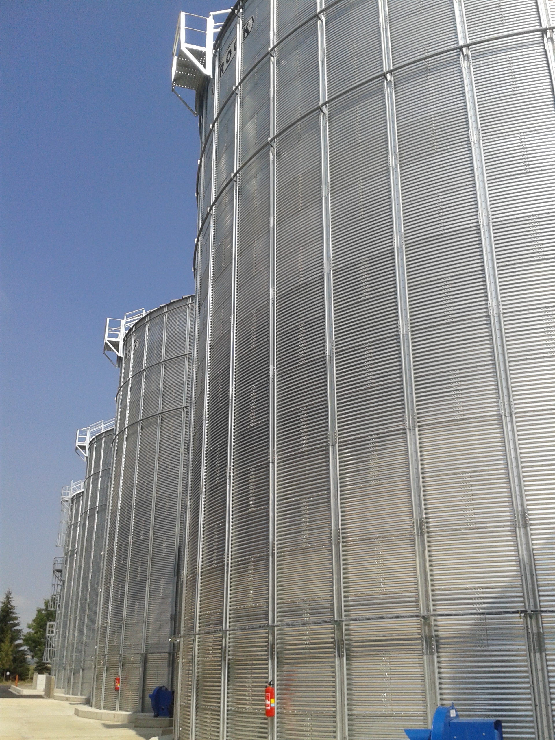 Grain silos on site